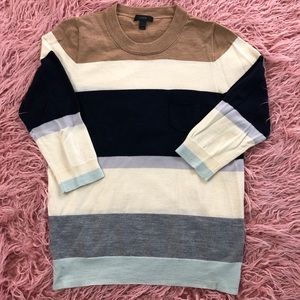 Merino Wool Striped J. Crew Sweater